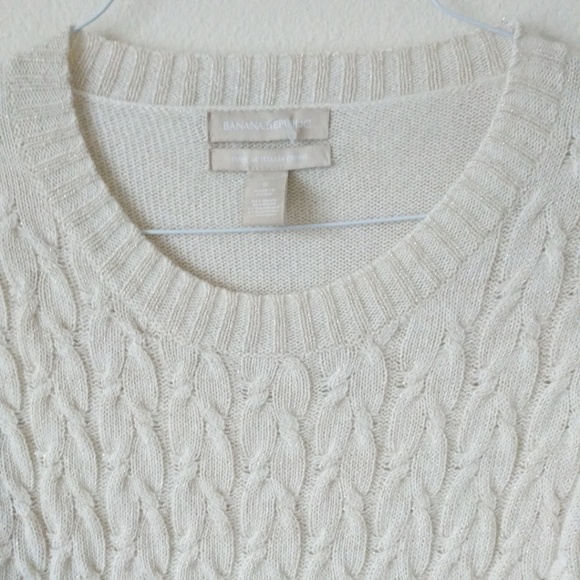 Banana Republic Knit Metallic Wool Blend Sweater - Picture 2 of 6